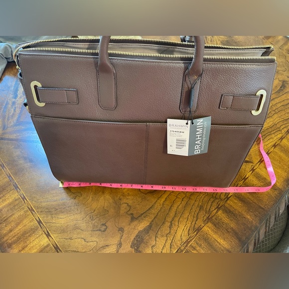 Brahmin Business Tote/ Briefcase NWT, Brown - Picture 5 of 6